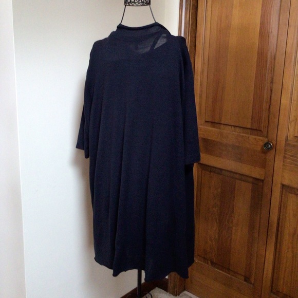 Eileen Fisher woman navy half sleeve  cardigan, 2X, Merino Wool, new without tag - Picture 5 of 7